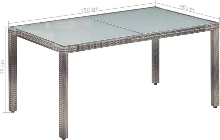 Produktbild vidaXL Garten Essgruppe (150 x 90 x 75 cm)