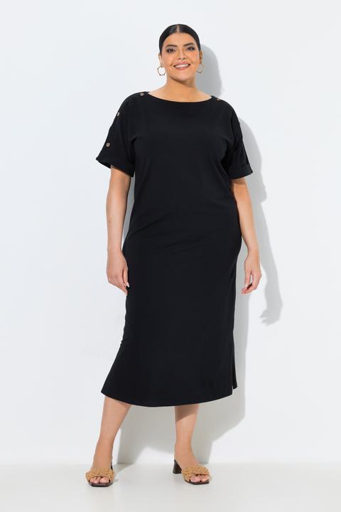 Actual product image Ulla Popken Decorative Button Short Sleeve Dress (46)