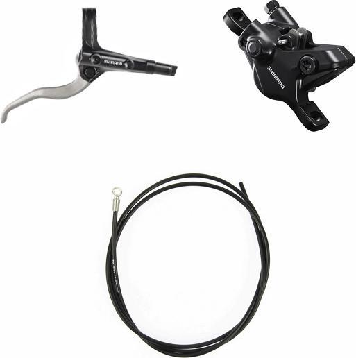 Actual product image Shimano BR-MT410 disc brake set with BL-MT401 rear silver (Rear brake, Brake kit, 2)