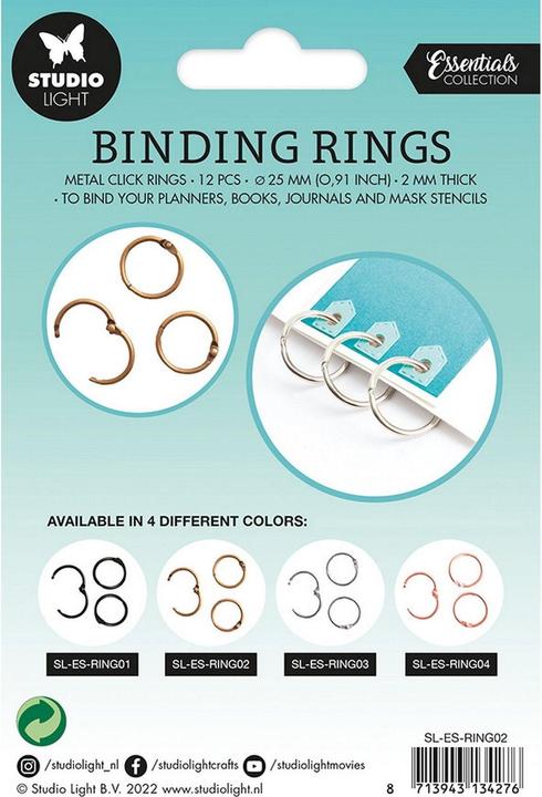 Image du produit Studio Light | Essentials Binding Click Rings Old Gold
