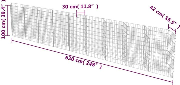 Immagine prodotto vidaXL Gabionenwand