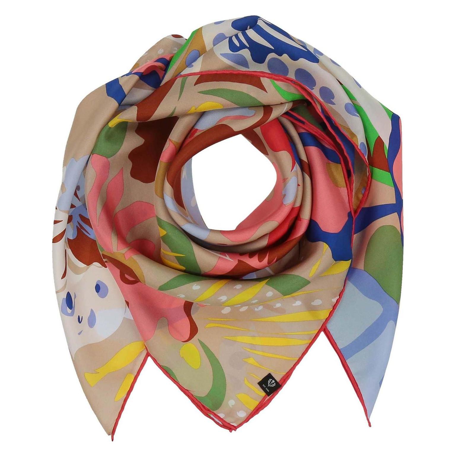 Fraas, Damen, Schal, Silk Stole With Floral Print, Mehrfarbig