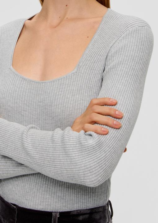 Immagine prodotto s.Oliver Strickpullover Gerippter Strickpullover aus Viskosemix (46)