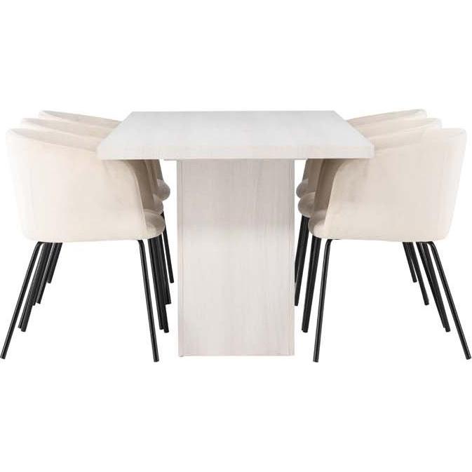 Thumbnail - Ebuy24, Esstisch, Essgruppe Olga 9 ( 7-teilig) (90 x 75 x 200 cm)