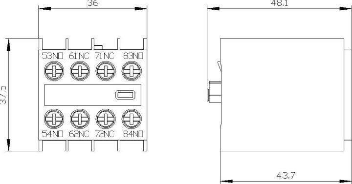 Produktbild Siemens Auxiliary Switch Block