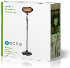 Actual product image Nedis Patio Heater | 2000 W | 3 Heat Settings | Trip Protection | IP34 | Black (2000 W)
