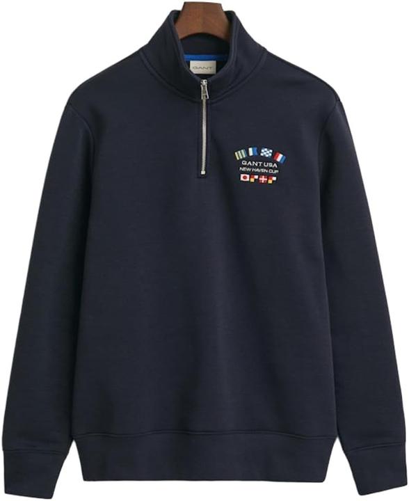 Produktbild GANT Graphic Sweatshirt met halve rits voor heren, evening blue, S (S)