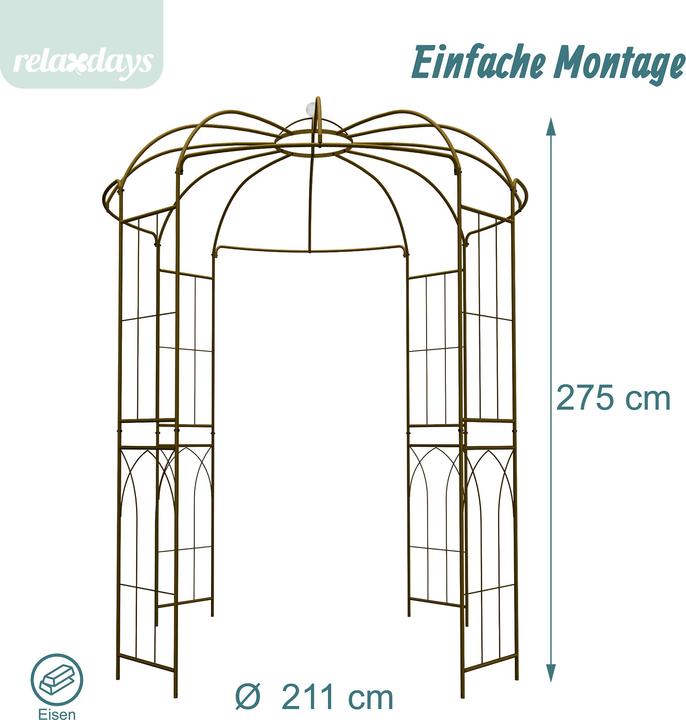 Produktbild Relaxdays Rosenpavillon (211 cm, 211 cm)
