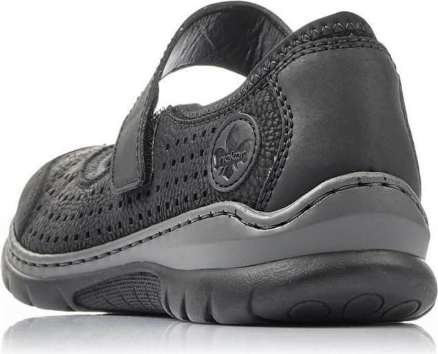 Image du produit Rieker Bequeme Lochmuster-Schuhe, schwarz (38)