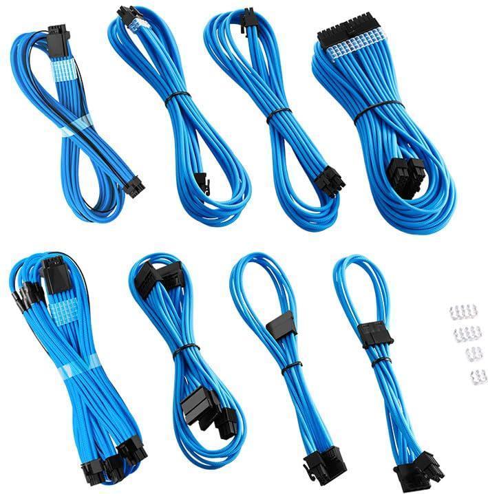 CableMod RT-Series Pro ModMesh 12VHPWR Dual Cable Kit für ASUS/Seasonic - hellblau (85 cm, 24 pin ATX, 4 pin PWM, 8 pin EPS, PCIe)