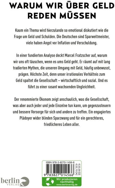 Immagine prodotto Geld oder Leben (Tedesco, Marcel Fratzscher, 2022)
