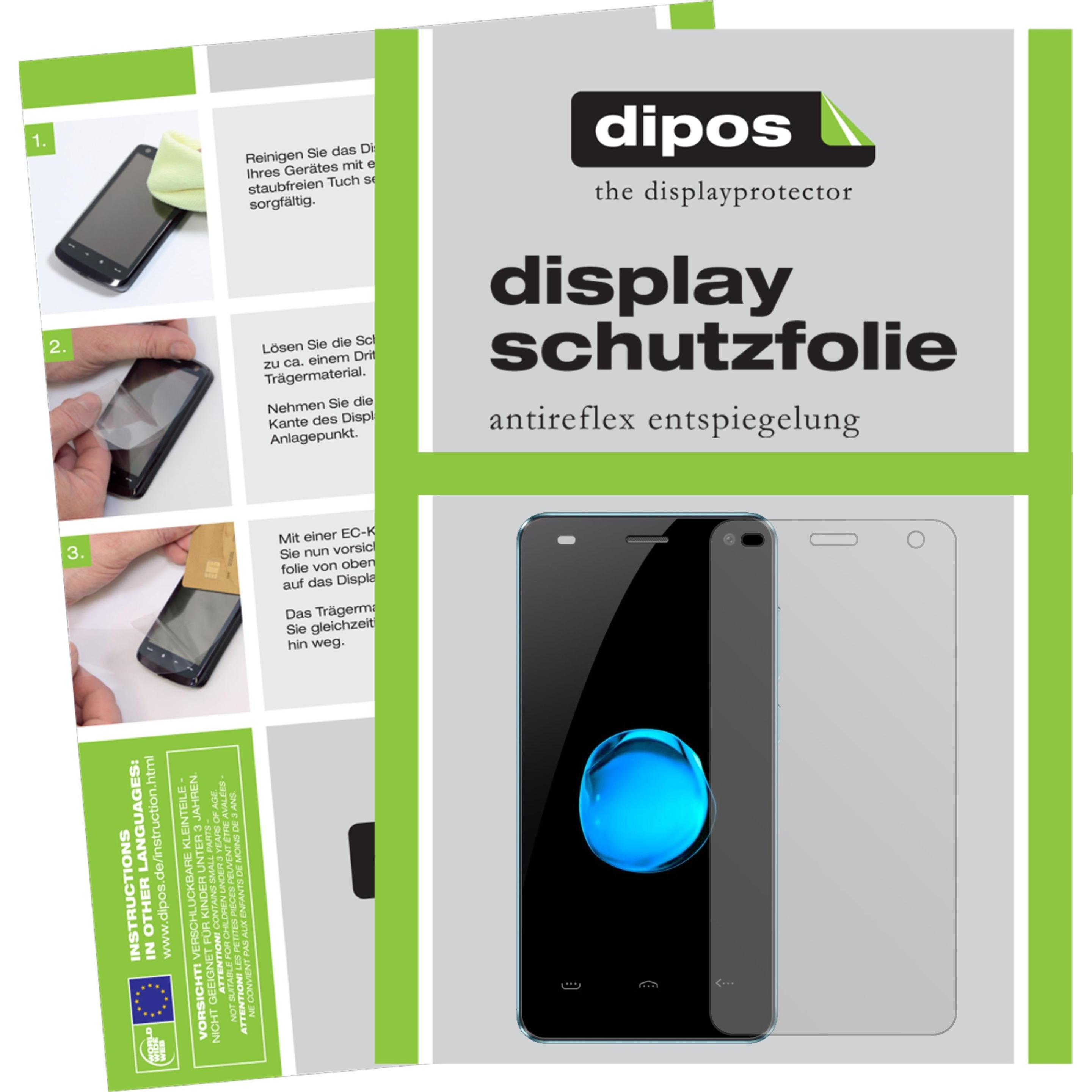 Dipos Displayschutzfolie Antireflex (6 Stück, Homtom HT26), Smartphone Schutzfolie, Transparent