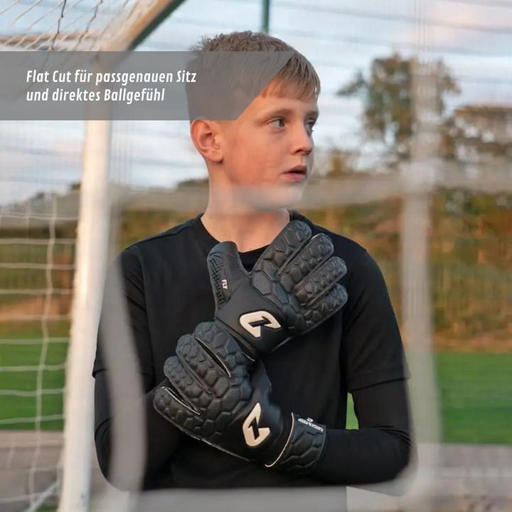 Produktbild Catch & Keep Fussballhandschuhe Fly Kids Dark Soul Gr. 5 Torwart Goalie Handschuhe (5)