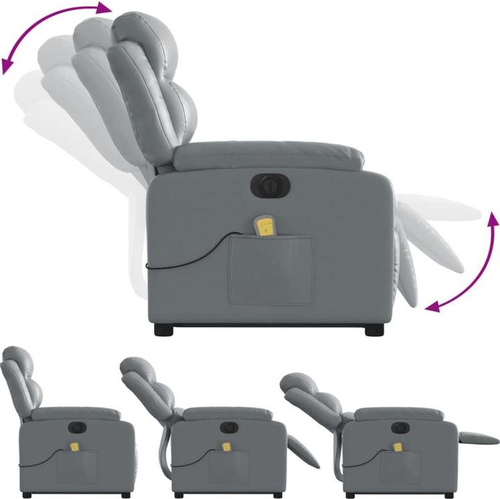 Immagine prodotto vidaXL Poltrona massaggiante con ausilio elettrico in similpelle