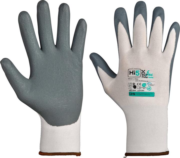 Image du produit Hi5 X Flexitec Handschuhe 15G, recyceltes Polyester+Elasthan, Nitril-Mikroschaum-Beschichtung (11)