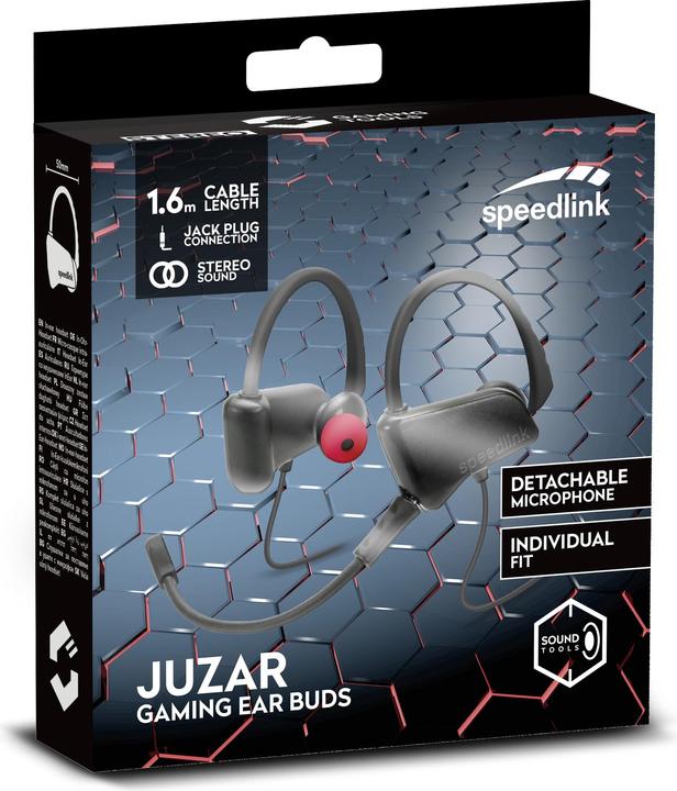 Produktbild Speedlink JUZAR Headset Ear-hook, In-ear connector Black, Red (Kabelgebunden)