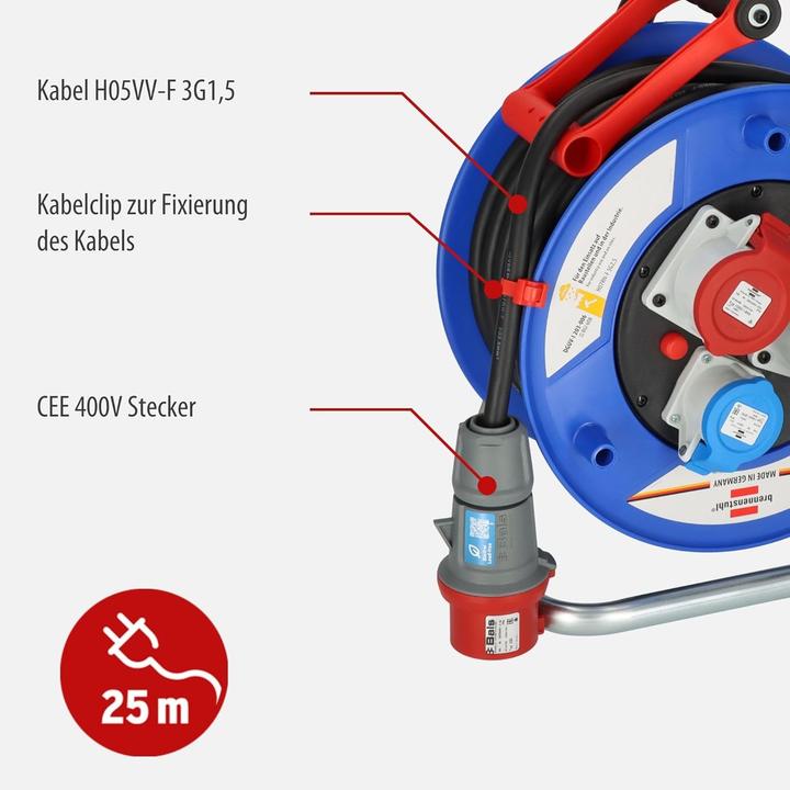 Produktbild Brennenstuhl Kabeltrommel CEE 320 30m H07RN-F5G2.5 (30 m, 2.50 mm²)