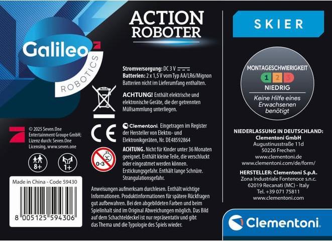 Produktbild Clementoni Galileo Action Roboter - Skier