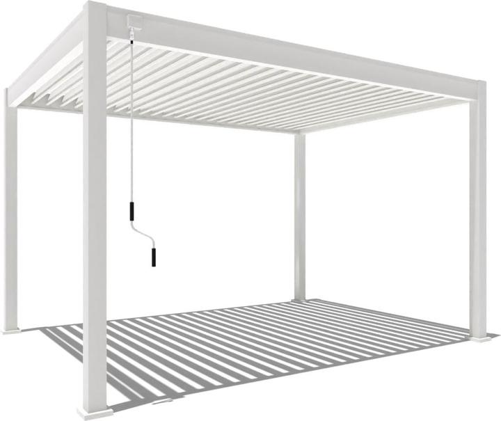 Weide Classic | Aluminium Pavillon | 3 x 4 M | Lamellendach weiss | Pergola freistehend (300 cm, 400 cm)