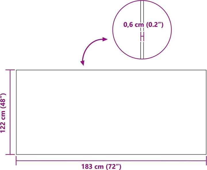 Produktbild vidaXL Boden Schutzmatte (0.60 cm)