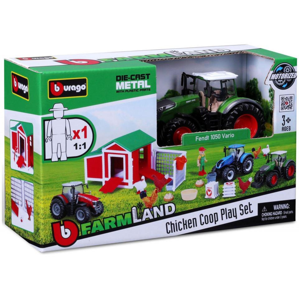 Bburago Hühnerstall mit Traktor