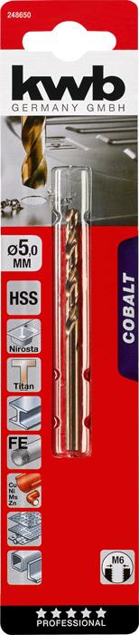Actual product image kwb COBALT Twist Drill 5.0 mm (5 mm)