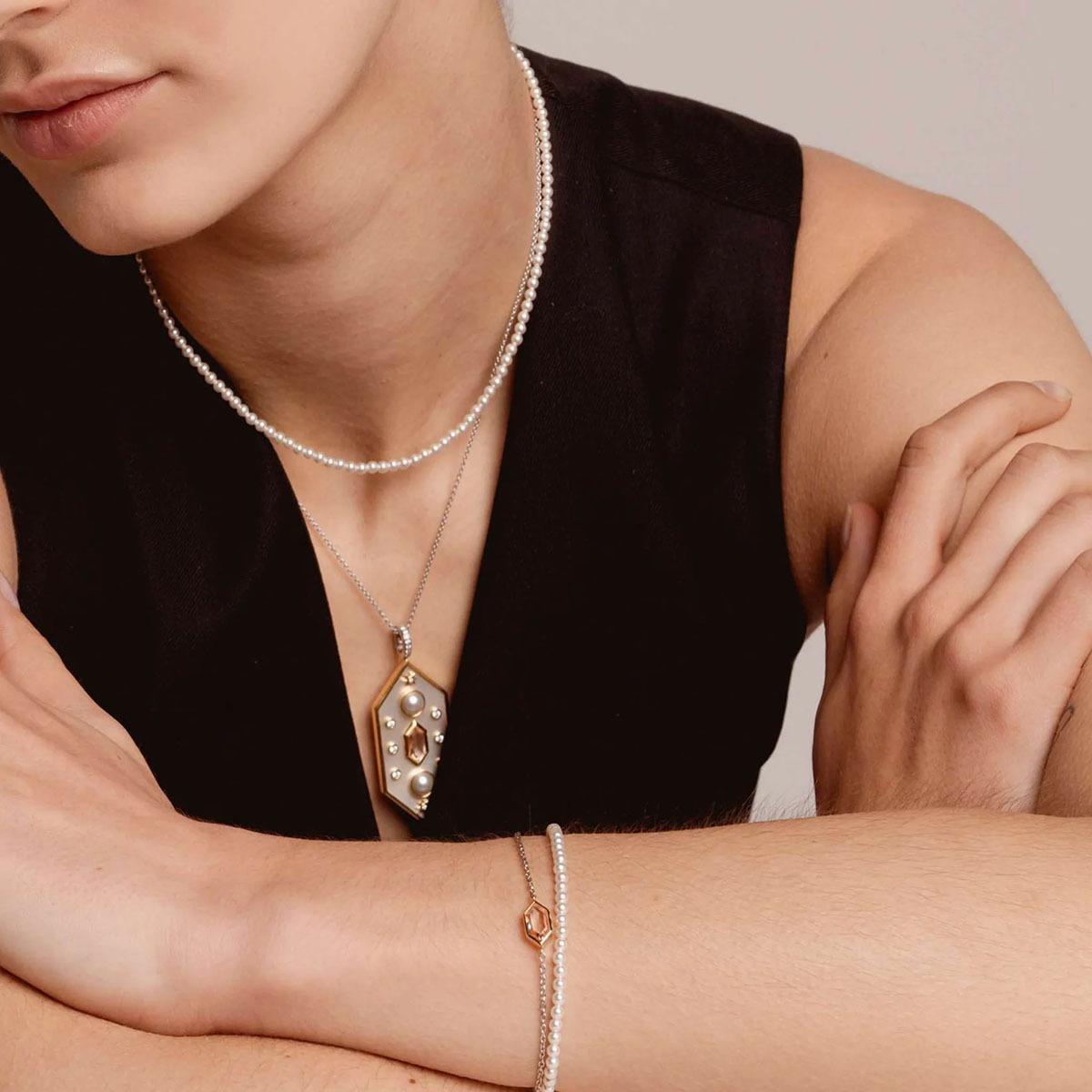 Thumbnail - Ti Sento Milano, Armschmuck, Armband mit nude Zirkonia bicolor 23029NU, (20 cm, 925 Sterling Silber)