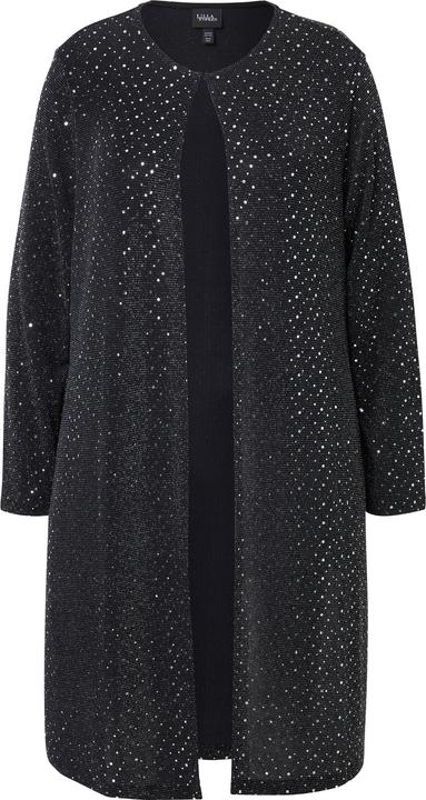 Image du produit Ulla Popken Veste à sequins brillants, col rond et manches longues (46, 48)