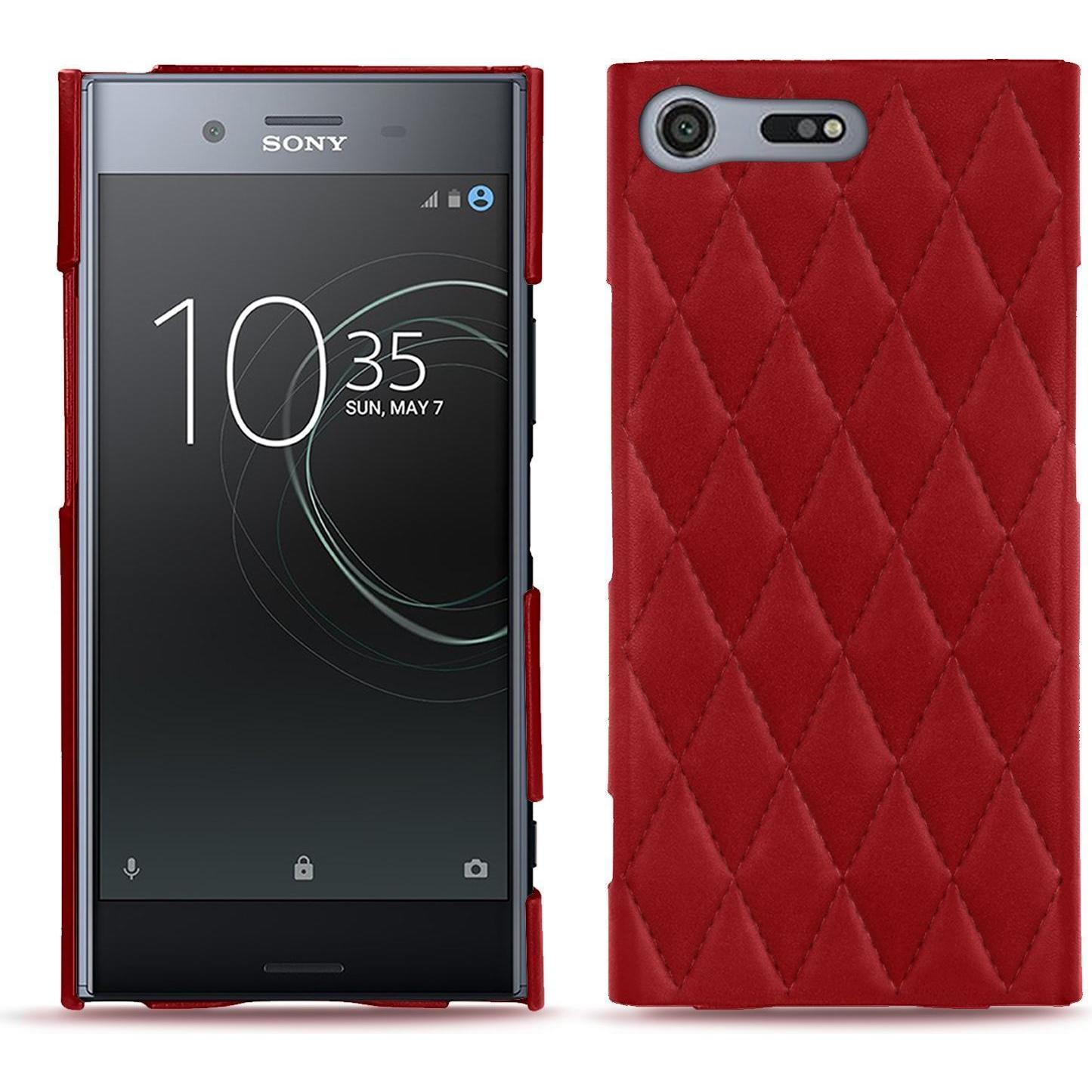 Noreve Lederschutzhülle (Sony Xperia XZ Premium), Smartphone Hülle, Rot