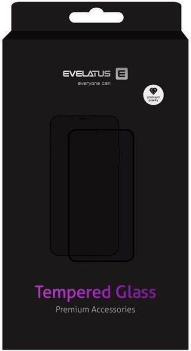Actual product image Evelatus iPhone 12/12 PRO 6.1 2.5D Big Curved Black Frame (Full Glue) (1 Piece, Apple iPhone 12, Apple iPhone 12 Pro)