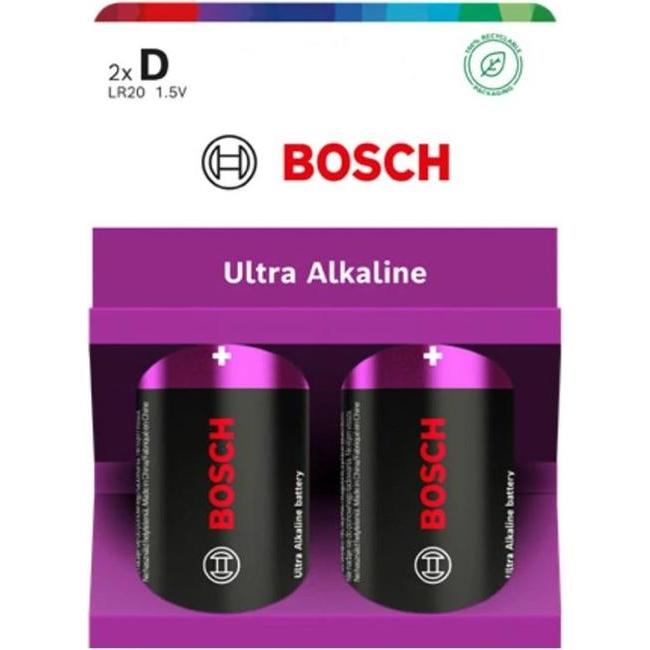 GP Batteries BOSCH BATTERIE 2 STÜCK D ULTRA ALKALINE LR20UA2B/00 (2 pz., D), Batterie + pile