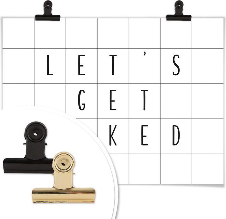 Produktbild Trenddeko mit Raster - Let's get naked (50 x 40 cm)