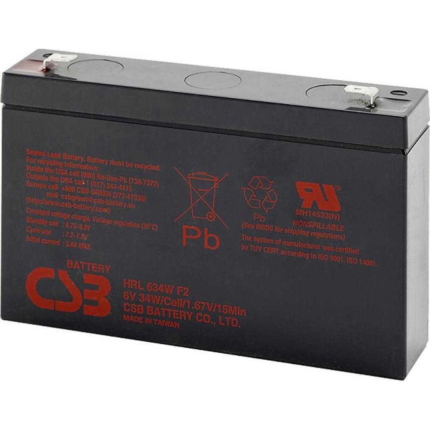 Thumbnail - CSB Battery BleiAkku HRL 634W (6 V, 5700 mAh)