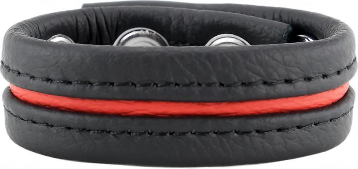 Red Leather Adjustable Leather Cockring - Red (5.50 cm)