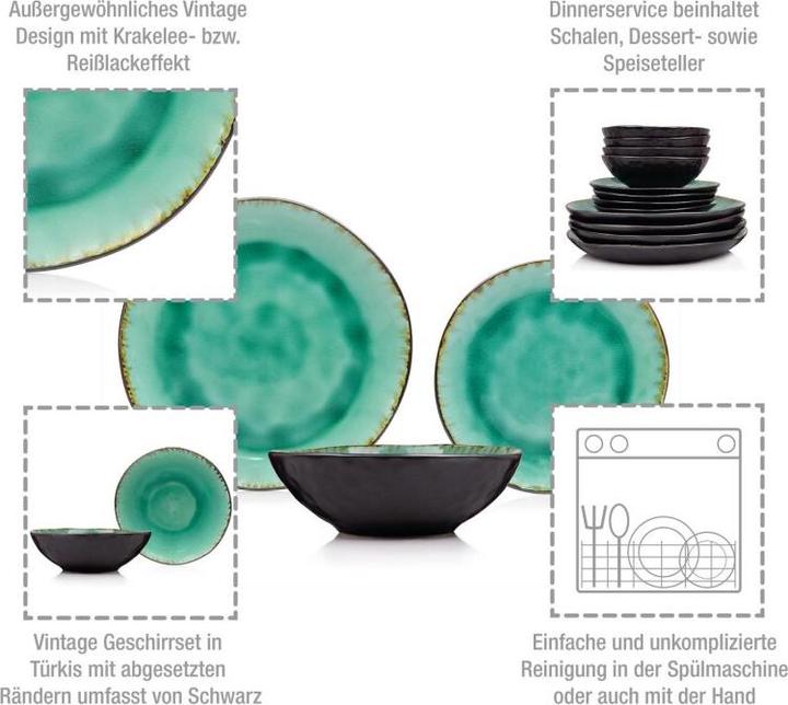 Actual product image Sänger Geschirr Tafelservice Palm Beach (12 pcs.)