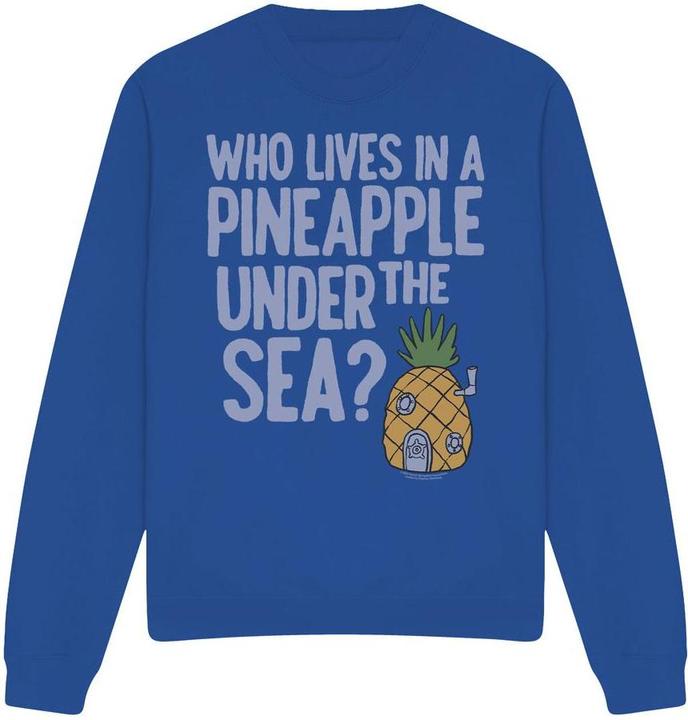 Actual product image Spongebob Squarepants Unisex Adult Pineapple Under The Sea Sweatshirt (S)