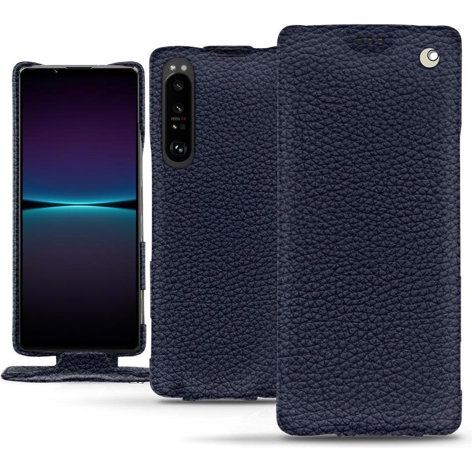 Noreve Lederschutzhülle vertikal (Sony Xperia 1 IV), Smartphone Hülle, Violett