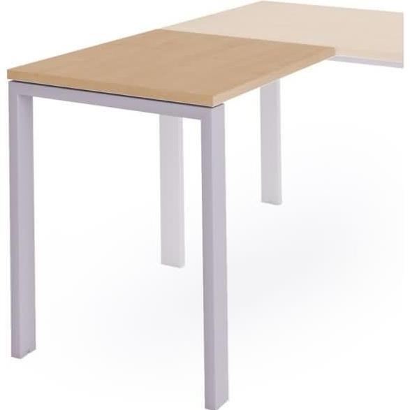 Rocada, Schreibtisch, Anstelltisch Total BxTxH 100x60x73cm Gestell grau Platte Melamin buche (100 x 60 x 73 cm)