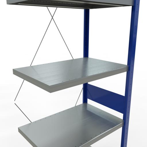 Produktbild Schulte Lagertechnik Stecksystem Anbauregal MULTIplus250 mit Kreuzstrebe