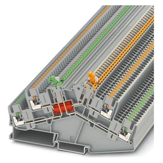 Phoenix Contact PTTBS 2,5-2MTB 3210400 Messertrennklemme Polzahl: 2 0.14 mm² 2.50 mm² Grau 50 St., Elektronikkabel + Stecker, Grau