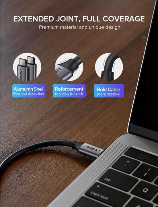 Immagine prodotto Ugreen USB-C – USB-C (1.50 m, USB 3.1, 60 W)