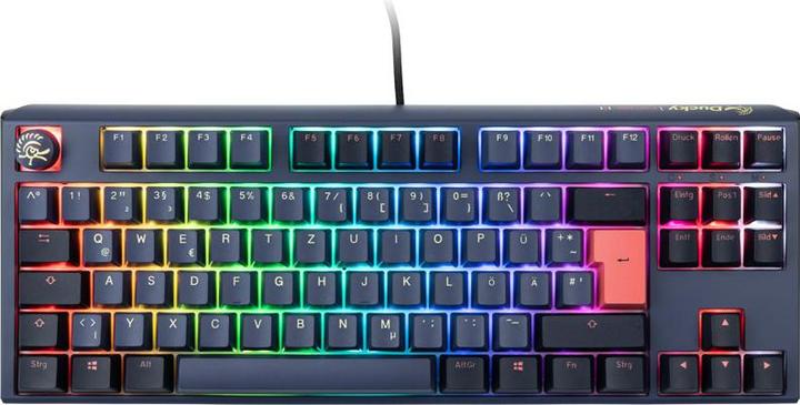 Actual product image Ducky One 3 Cosmic Blue TKL Gaming Keyboard, RGB LED - MX-Brown (DE, Cable)