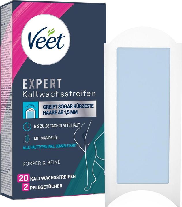 Produktbild Veet Expert Kaltwachsstreifen Beine & Körper (20x, 20 ml)