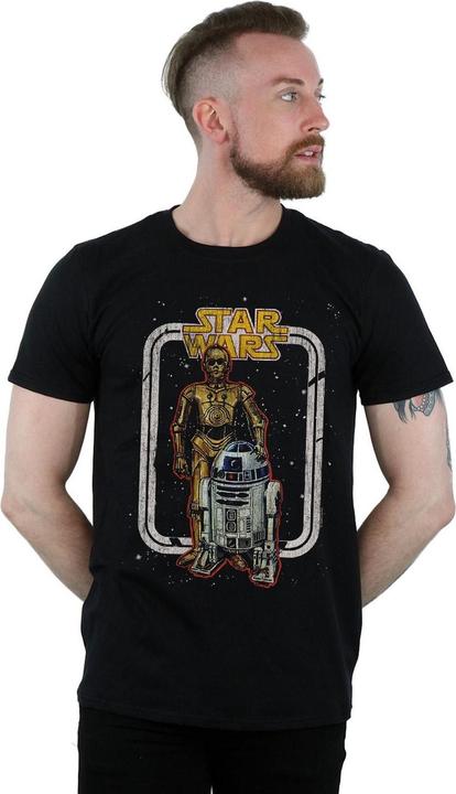 Actual product image Star Wars Mens R2-D2 And C-3PO Vintage T-Shirt (3XL)