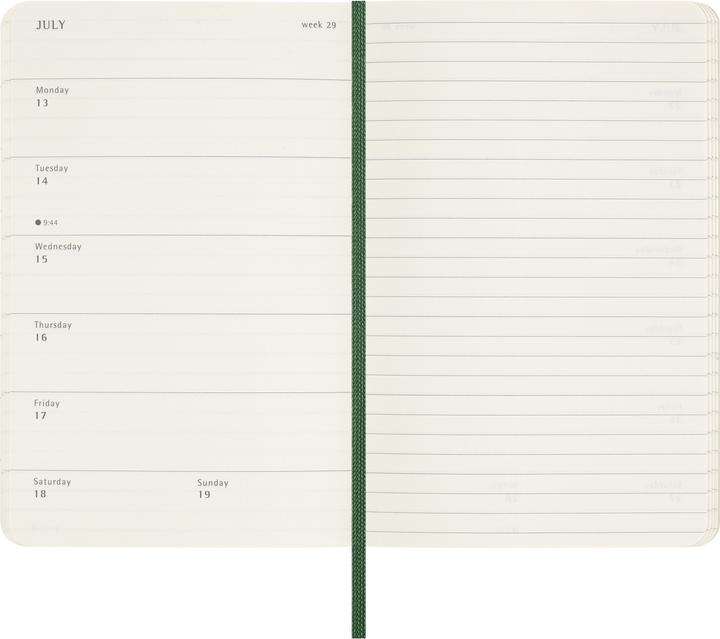 Actual product image Moleskine WONK 2026 PK SC Myrtle Grün (9 x 14 cm, English)
