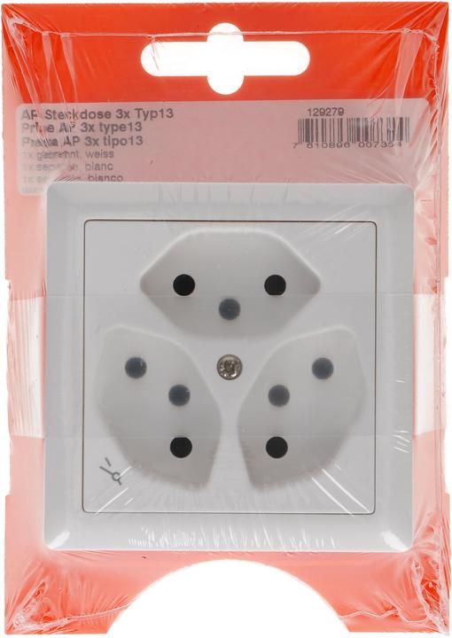 Actual product image Hager Kallysto Steckdose 3x Typ 13 1S