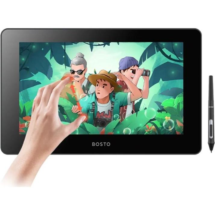 Thumbnail - Bosto Graphic Tablet BT-12HDT () (11.60", 5080 lpi), Grafiktablett, Schwarz