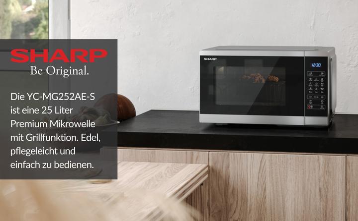 Actual product image Sharp YC-MG252AE-S Microwave & Grill (25 l)