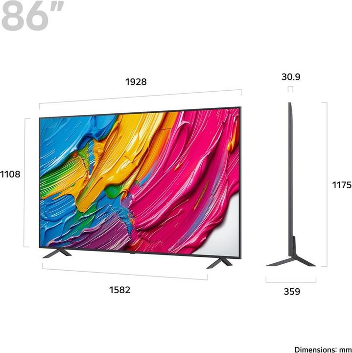 Productafbeelding LG 86QNED80A6A (86", QNED80, QNED, 4K, 2025)