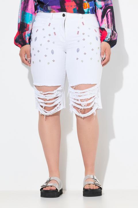 Produktbild Angel of Style Jeans-Bermuda Berry, gerade Passform, Glitzersteinchen (54)